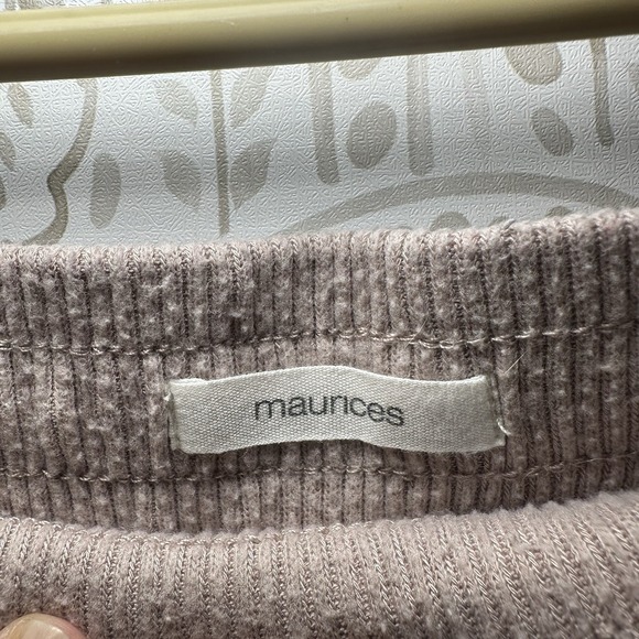 Maurices Womens Size Large Super Soft Cozy Rib Pink Jogger Pants - Picture 5 of 7